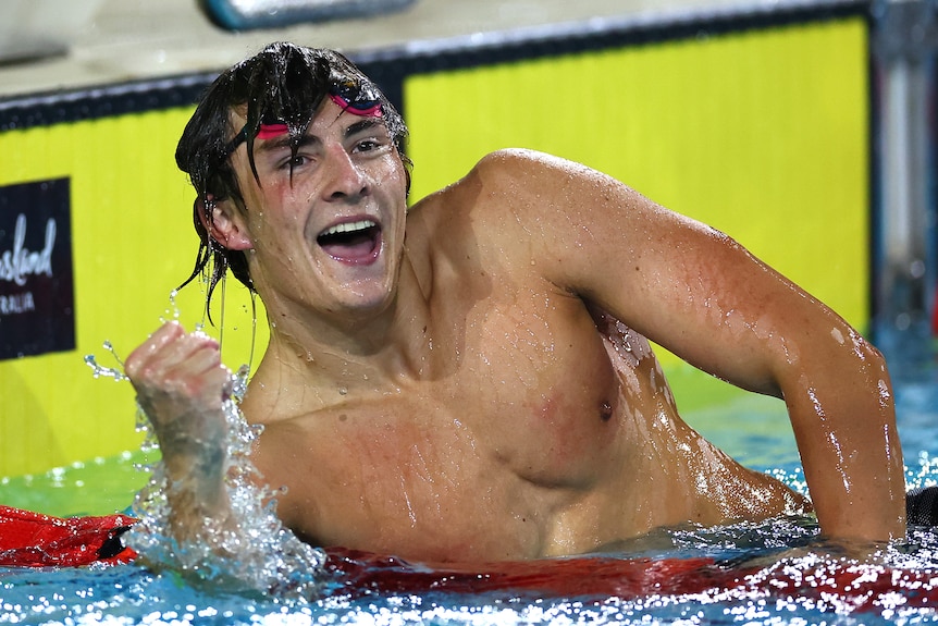 Ben Armbruster celebrates