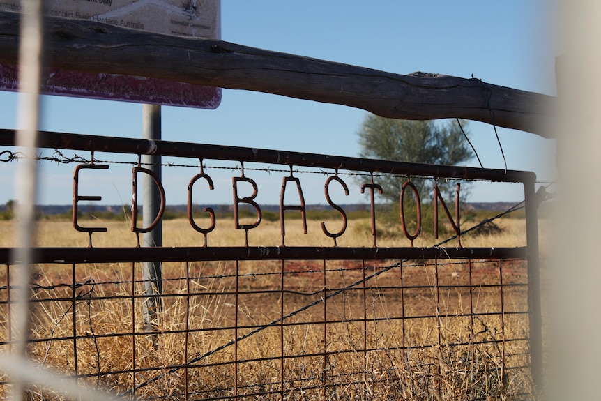 A fence gate with Edgbaston written on the fence