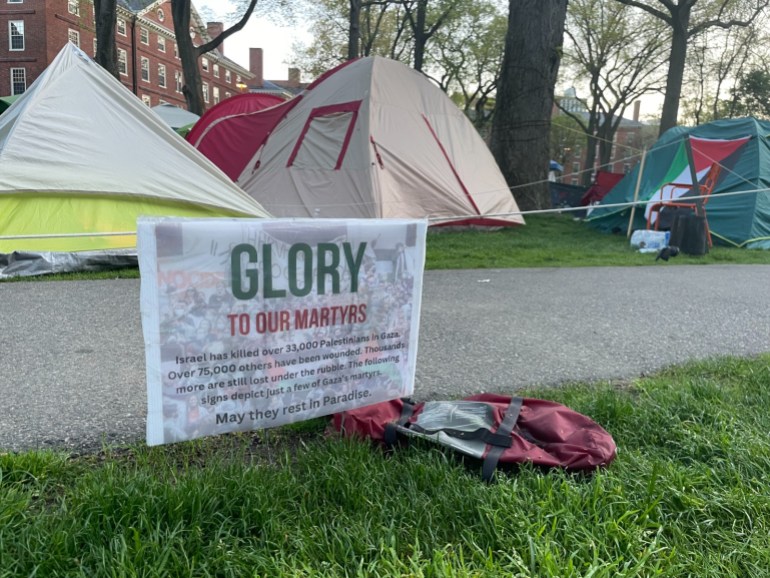 The student encampment at Harvard University lasted for three weeks. [Courtesy of Shraddha Joshi]