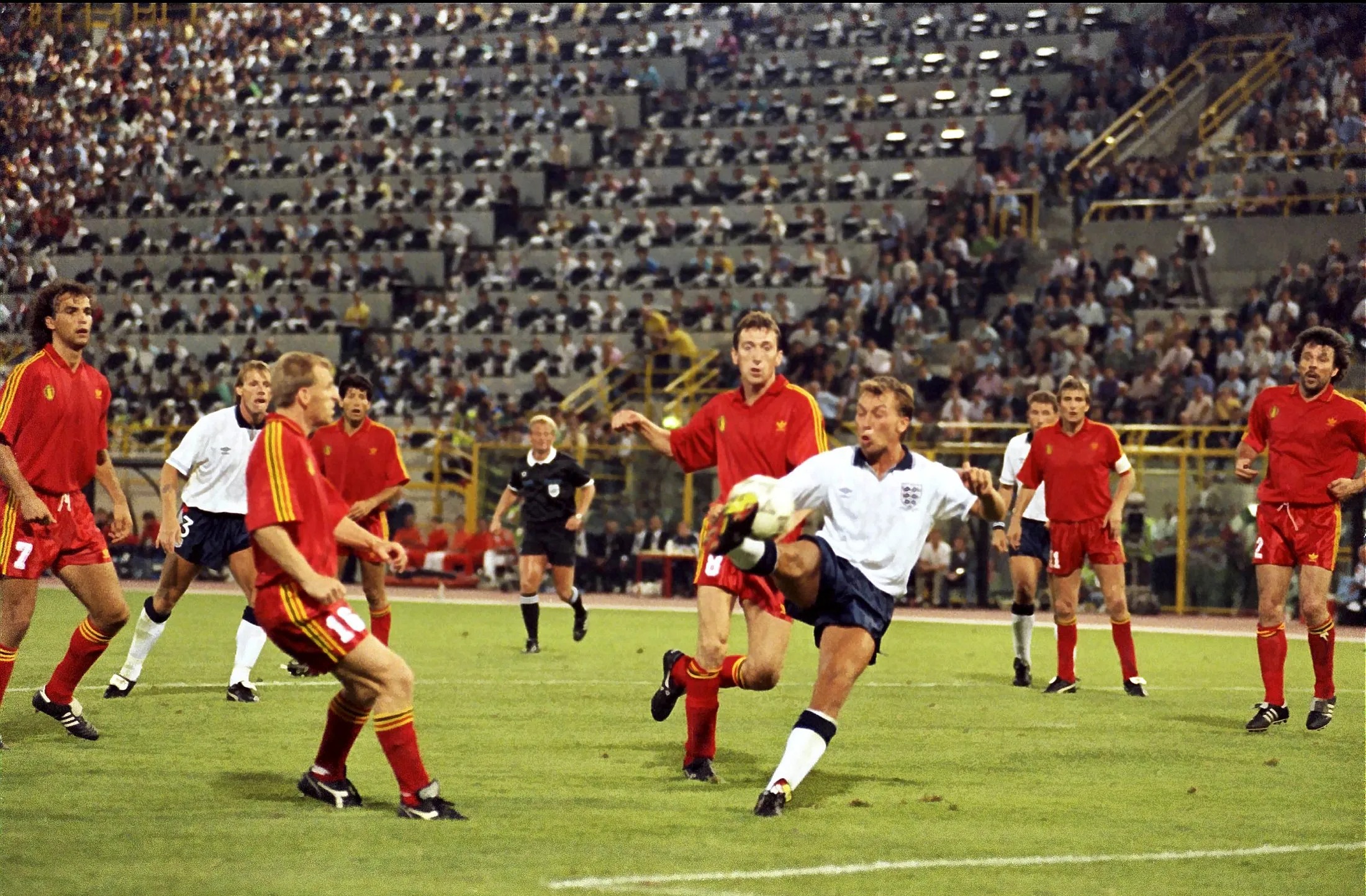 David Platt saved England's blushes at Italia 90 with a massive goal against Belgium