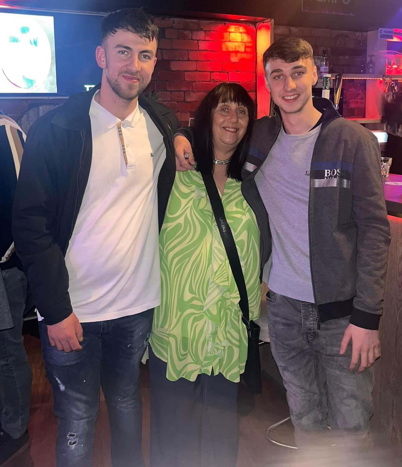 Jay pictured with mumm Debbie and brother Zak
