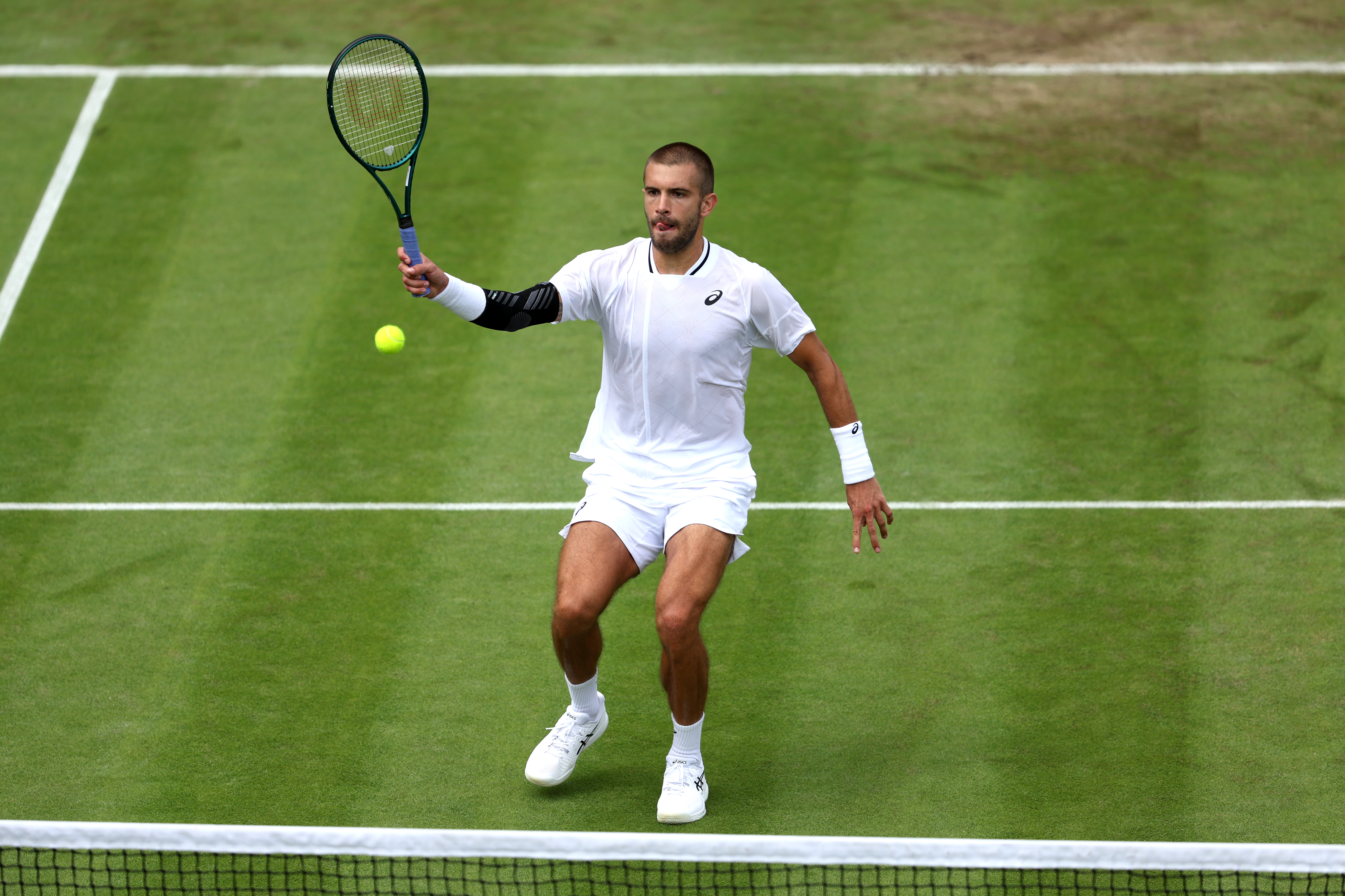 Borna Coric got permission for his black arm sleeve