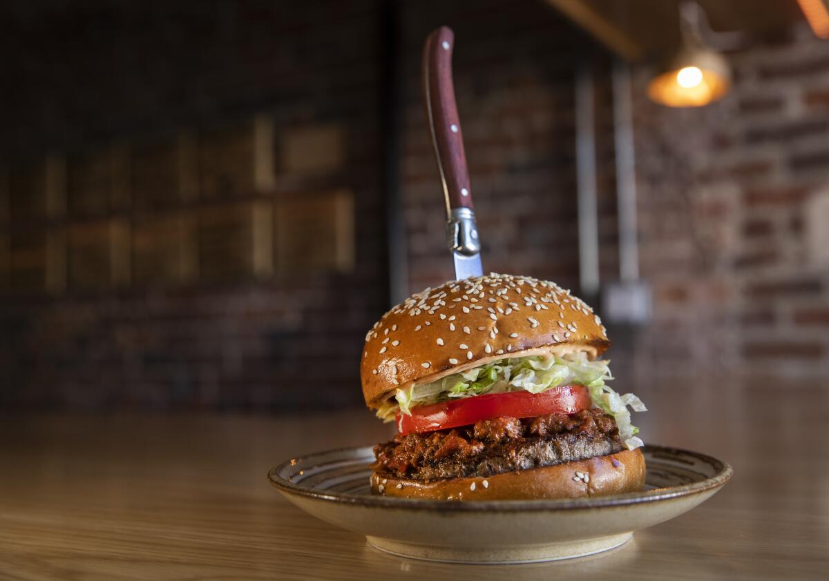 The Ode to Mos burger on the menu at Ototo in Echo Park