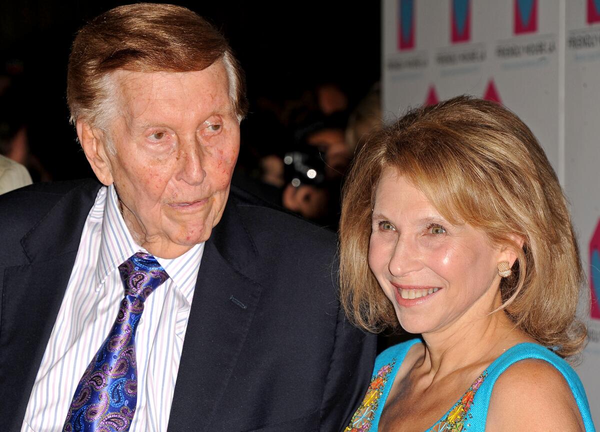 Sumner Redstone and Shari Redstone in 2012.