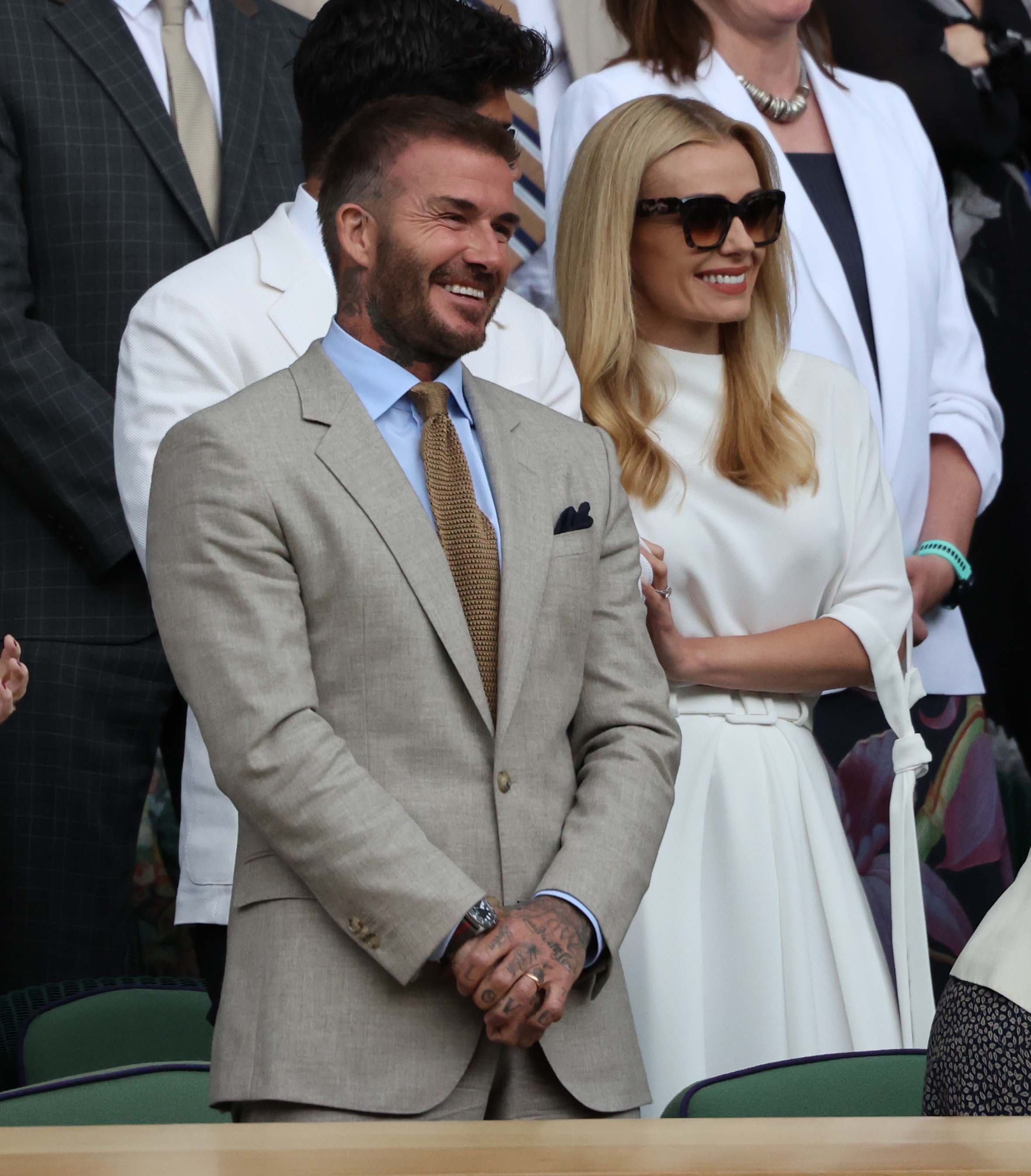 Catherine Jenkins and David Beckham watched her match on Monday