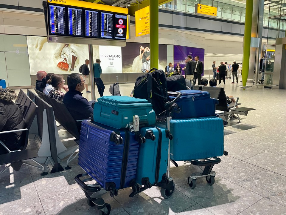 Stranded passengers in the small hours of yesterday morning at Heathrow