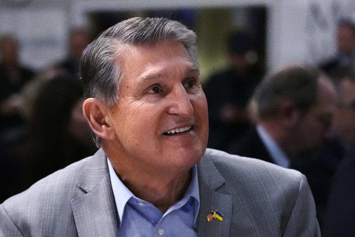 West Virginia Sen. Joe Manchin at a political event in New Hampshire in January.