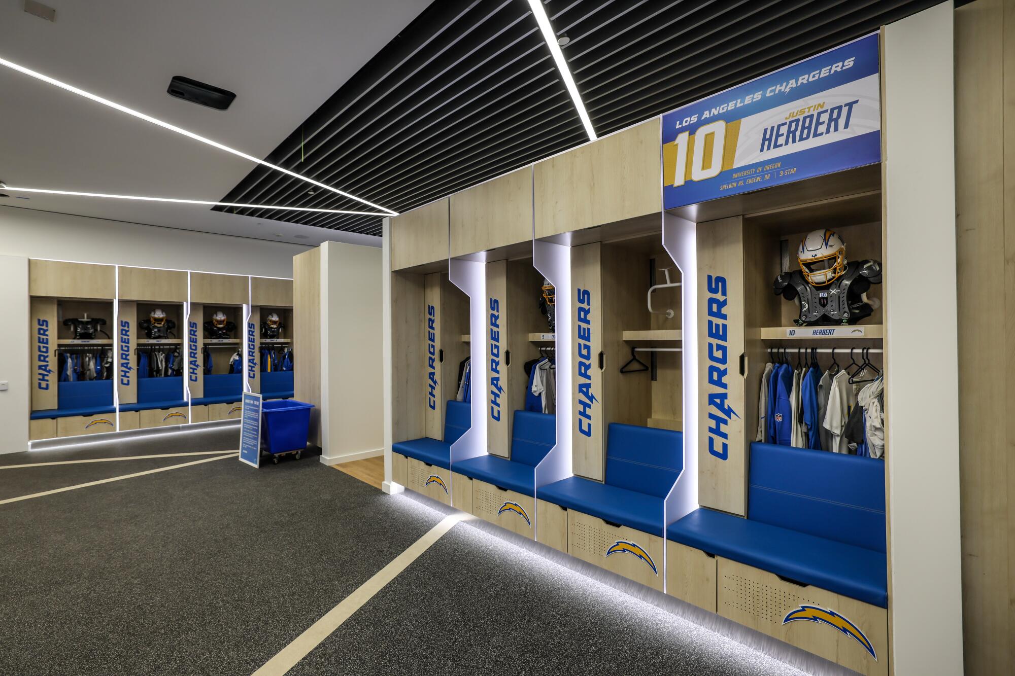 The locker room.