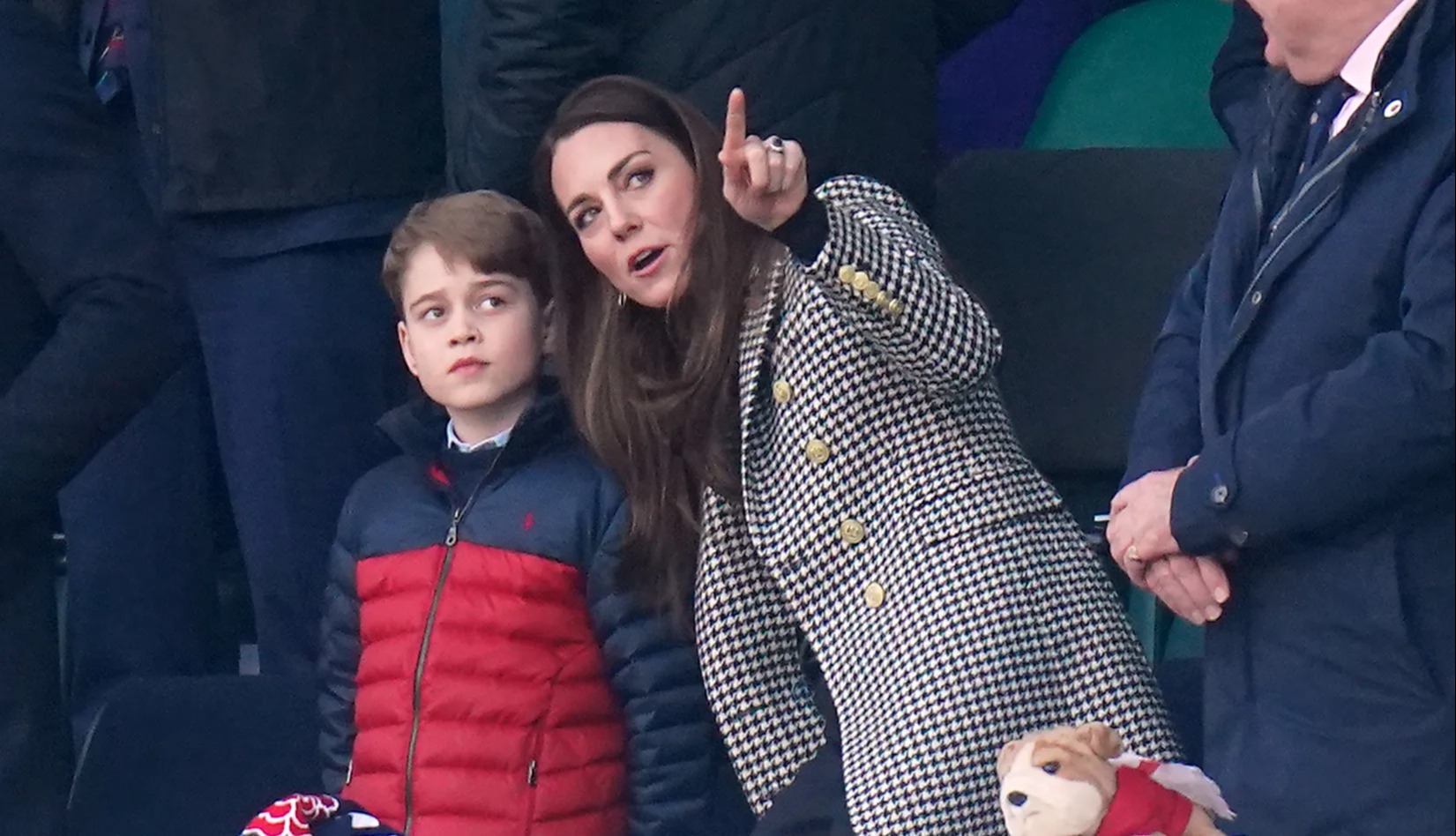 Princess Kate, pictured here with son Prince George, told Queen singer Adam Lambert her son was a fan