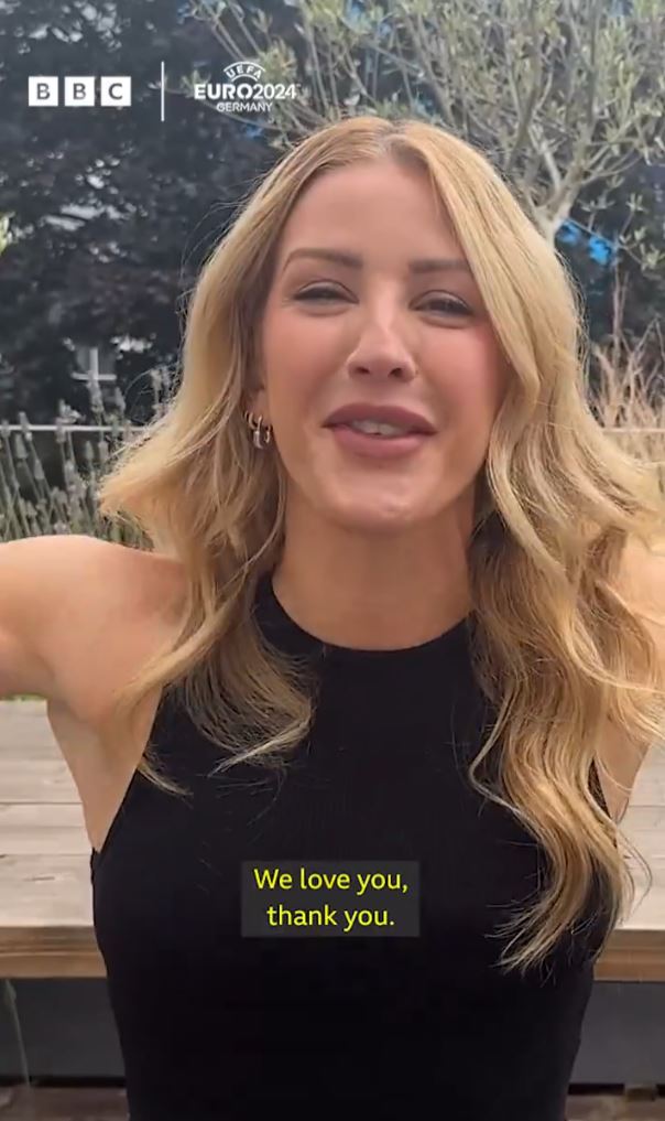 Singer Ellie Goulding also appeared in the good luck video