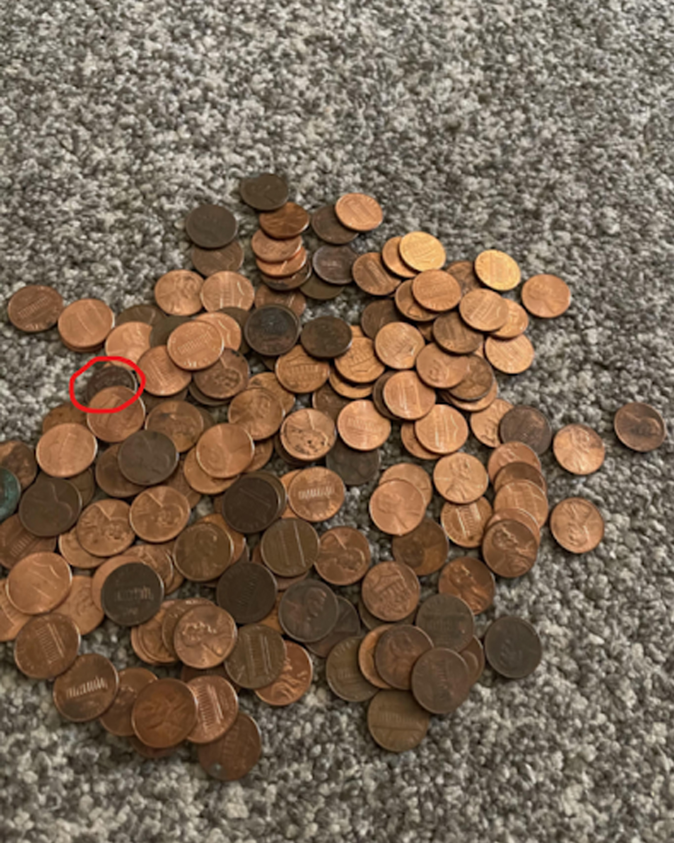 Redditors say it’s ‘harder than I expected' to find the dirty dime, located at the far left