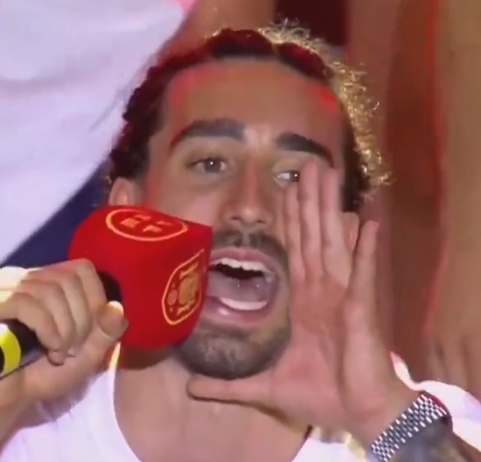 He was singing the song fans gave him during the tournament