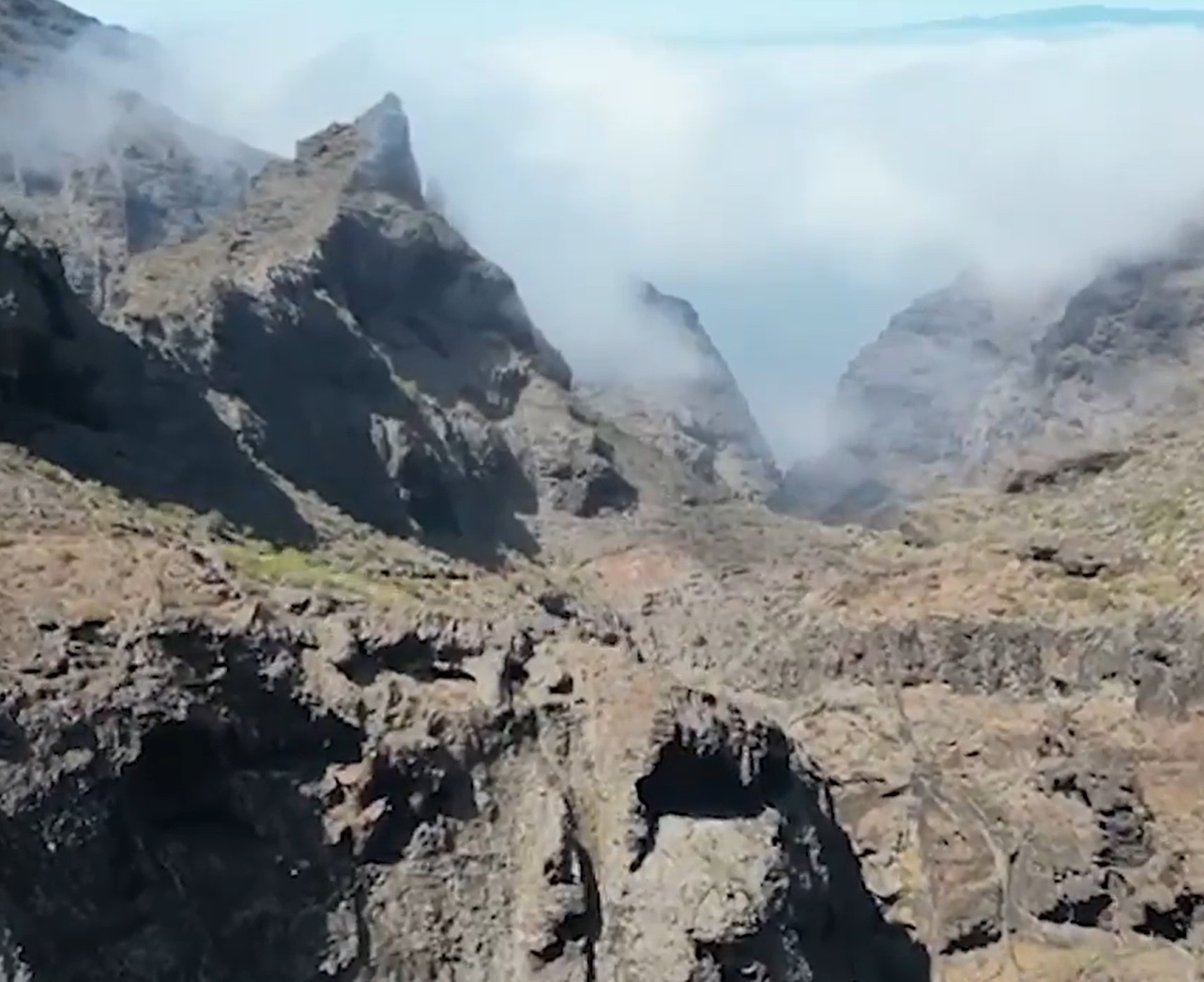 New drone footage shows the landscape where Jay Slater fell