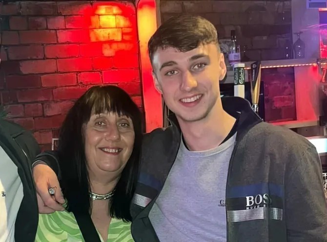 Jay pictured with his mum Debbie