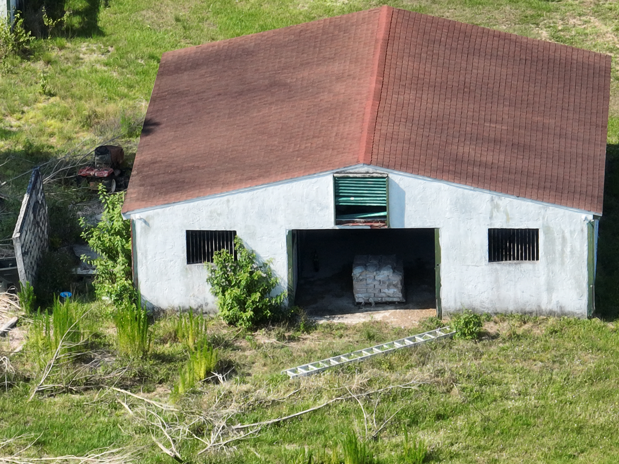 Empty building cover the estate