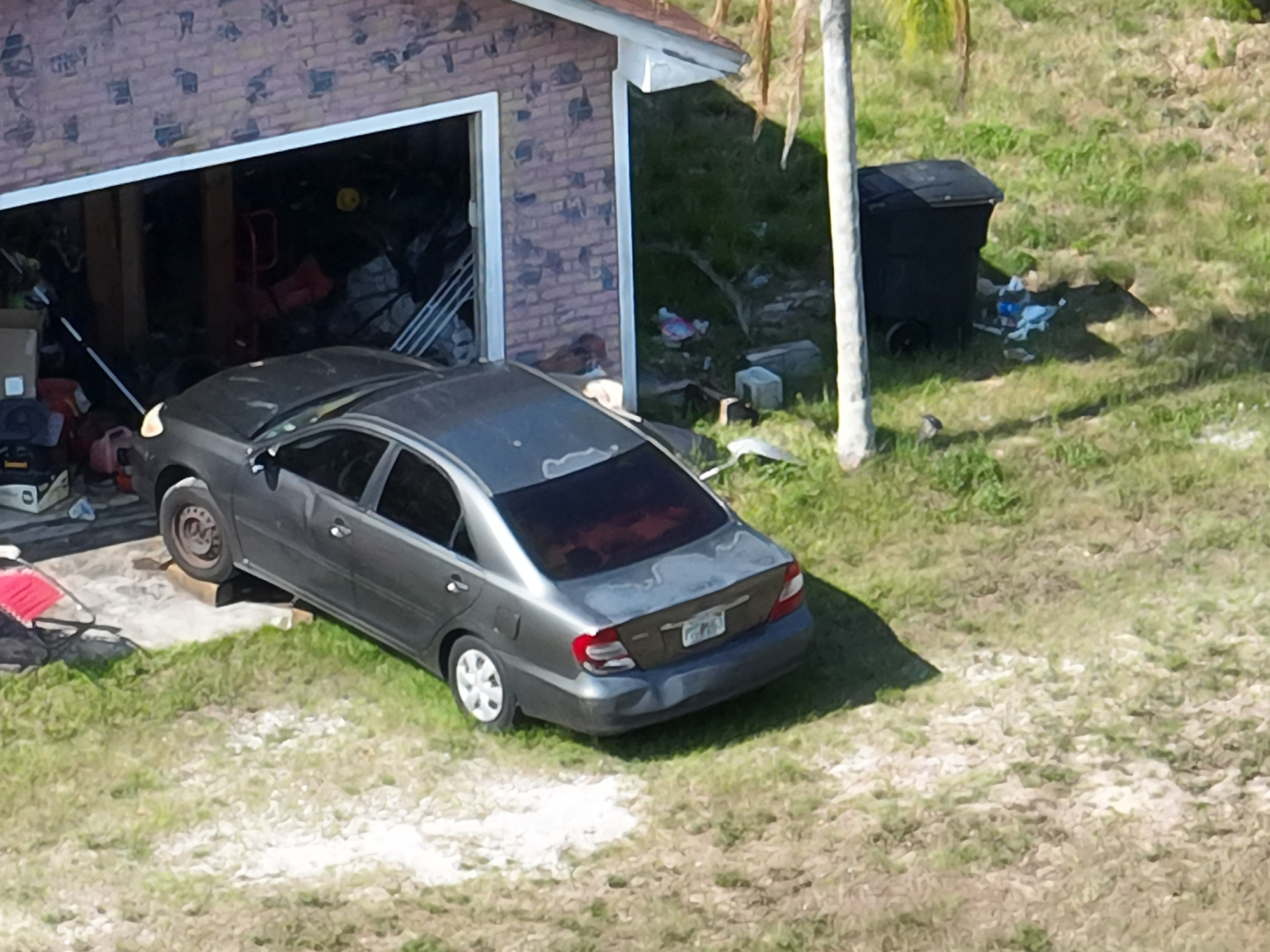 Cars have also been left abandoned