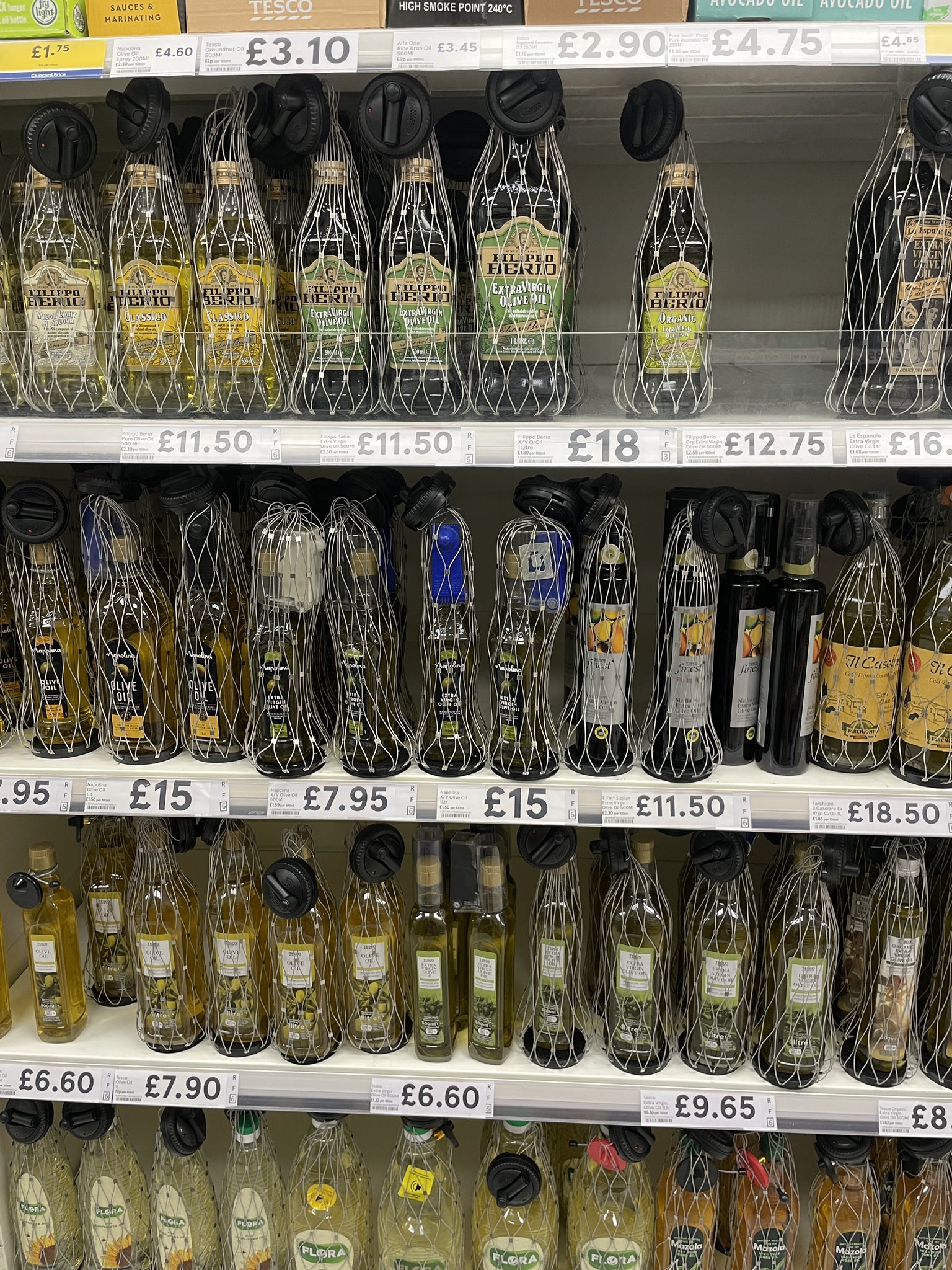 Olive oil was even security protected in Tesco at one point