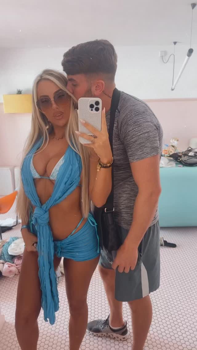 The Love Island star is in Ibiza with her new boyfriend