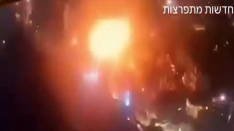 A giant fireball erupted near the US Embassy in Tel Aviv