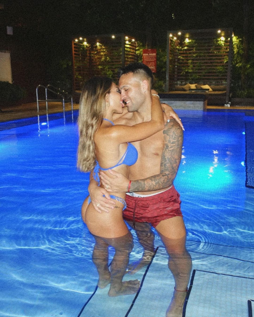 The Inter Milan hitman is now enjoying a well-earned holiday with his wife Agustina Gandolfo