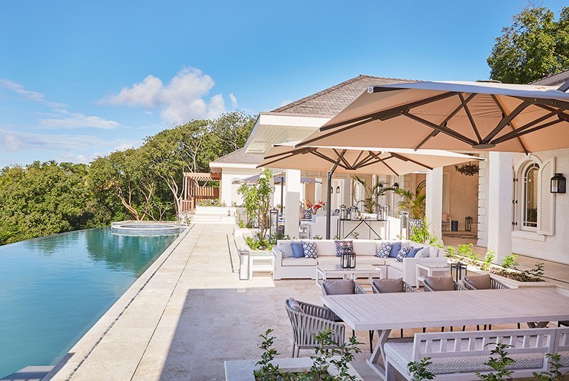 The five-bedroom luxury holiday pad comes with a chef, butler, housekeeper and private garden