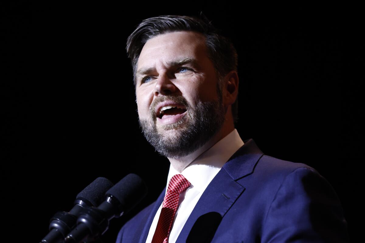 Republican vice presidential candidate Sen. JD Vance, R-Ohio, speaks 