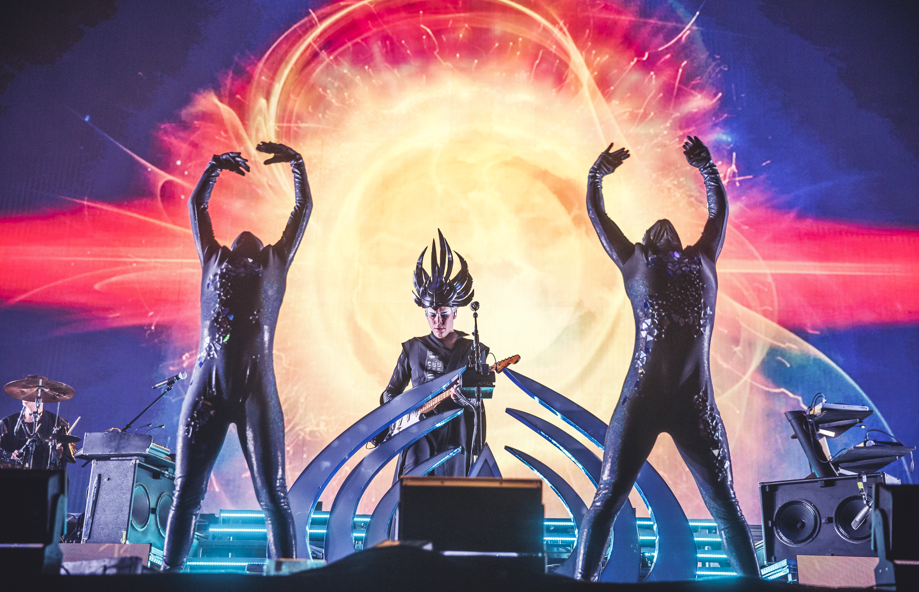 Empire Of The Sun perform on stage at the Madcool Festival 2019 in Madrid