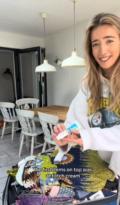 The first item TikTokker Becky revealed was anti-itch cream