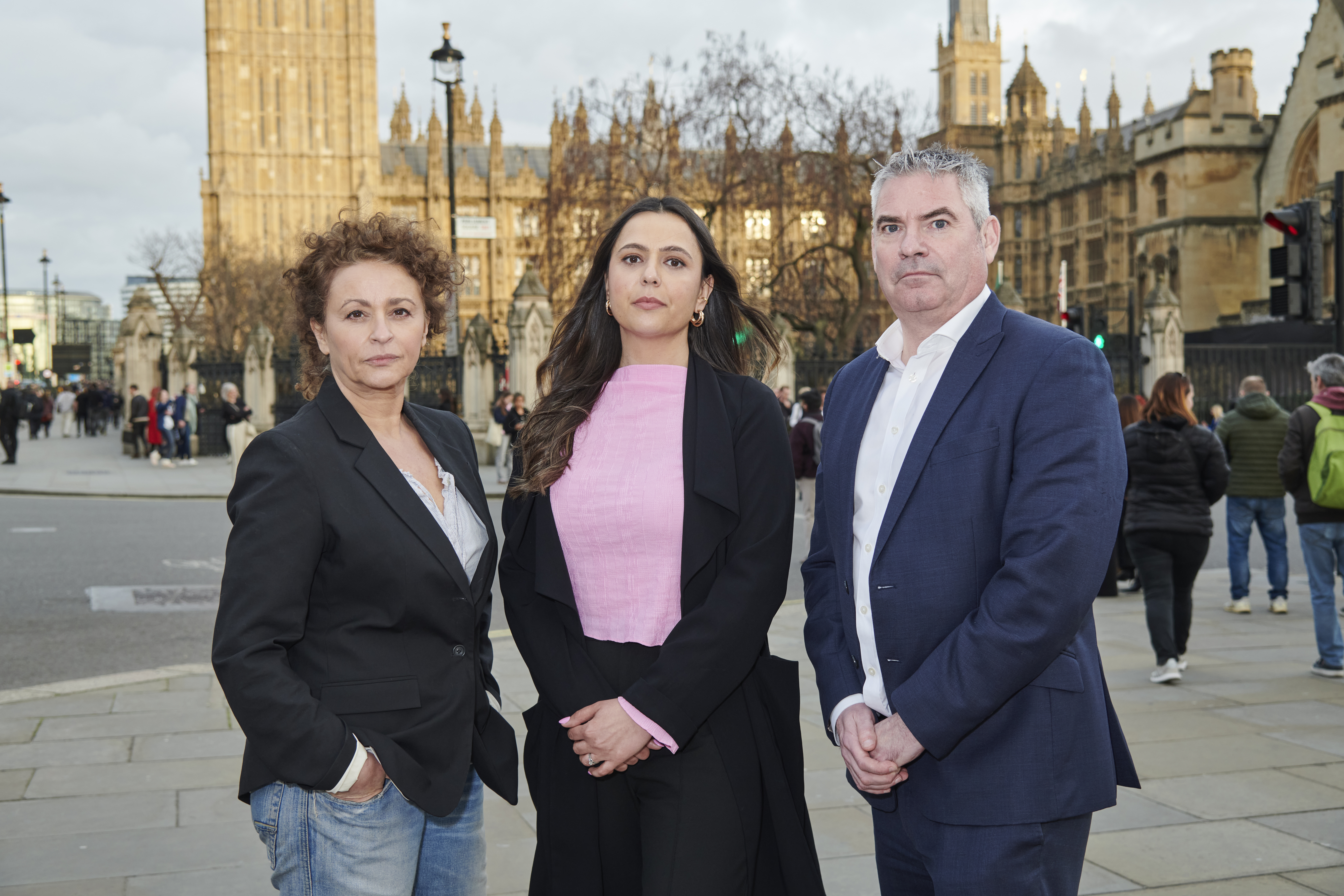 Nadia Sawalha and Hannah Gardner have been campaigning for months. They are pictured with Craig Tracey, a former MP for Warwickshire