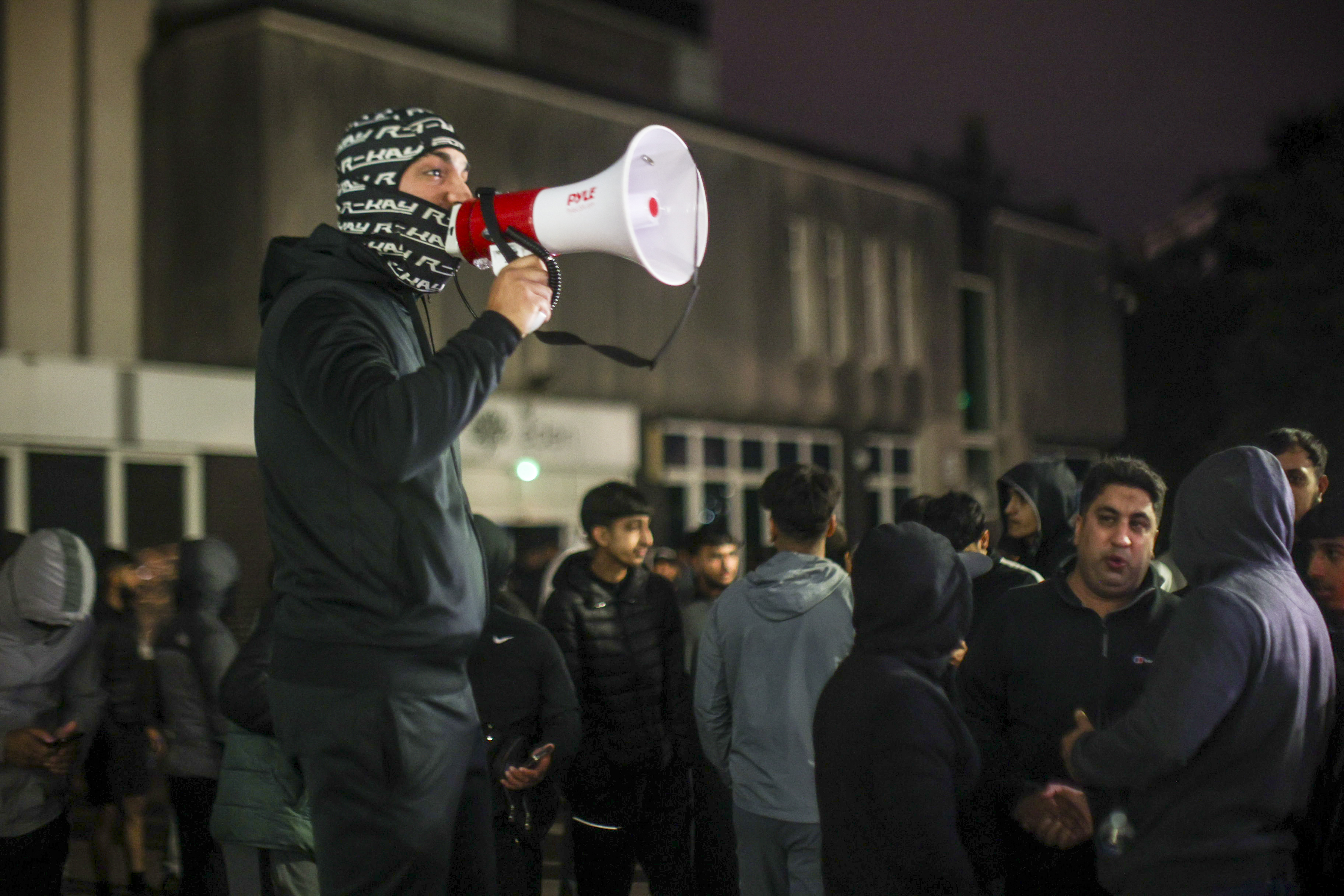 Protesters gathered outside Rochdale Police Station last Wednesday