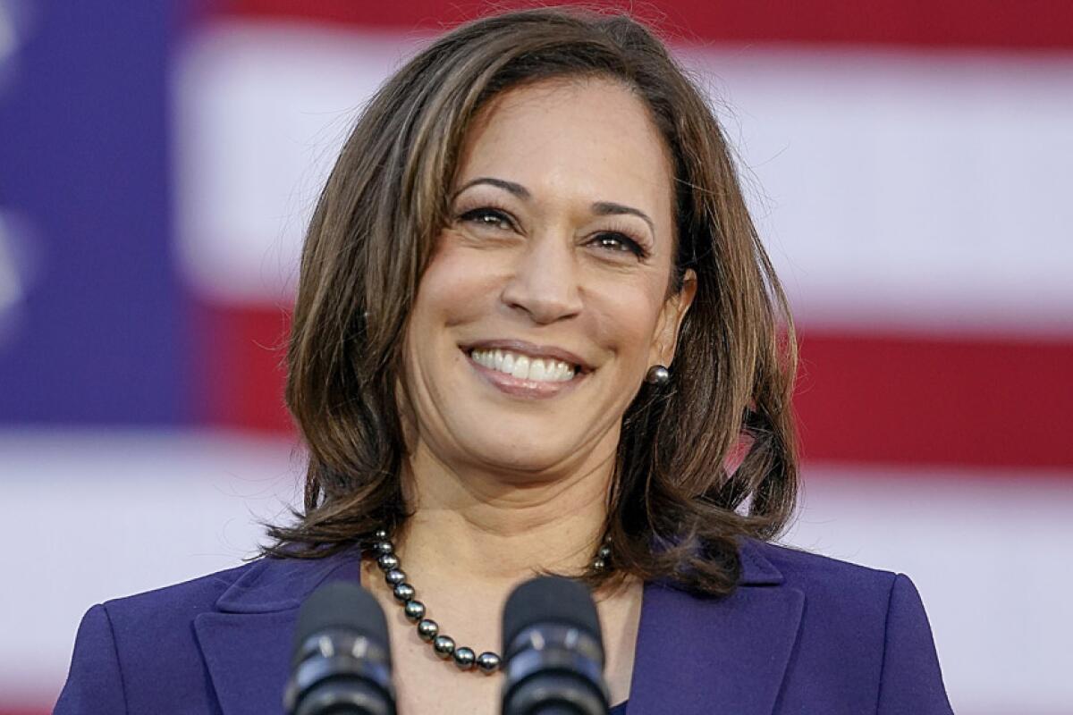 Vice President Kamala Harris a rally in Oakland in 2019.