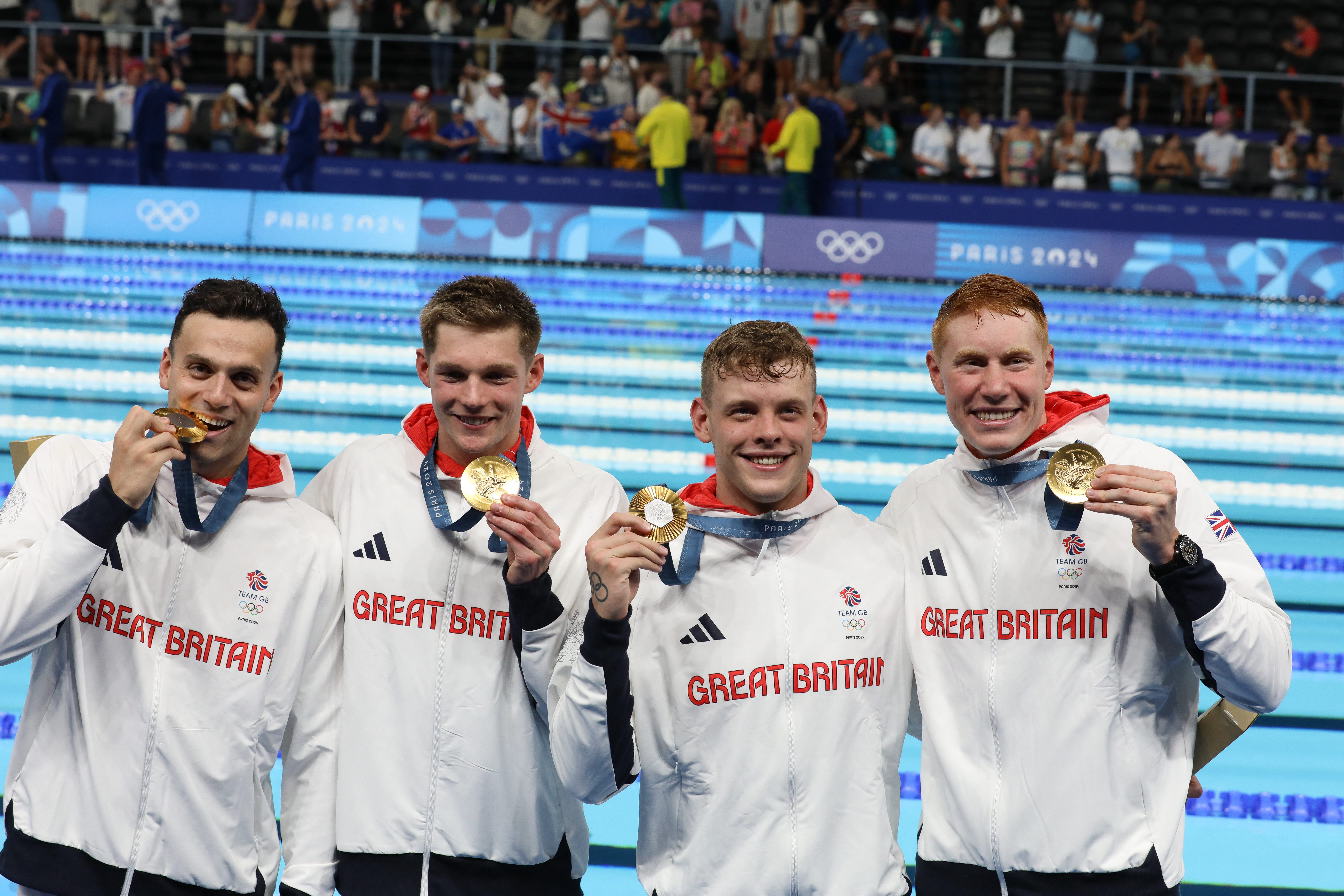 Tom was part of the British relay team which won the 4x200m men’s freestyle on Tuesday night