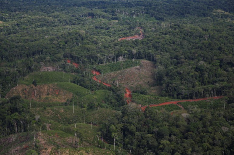 A deforested area in Colombia