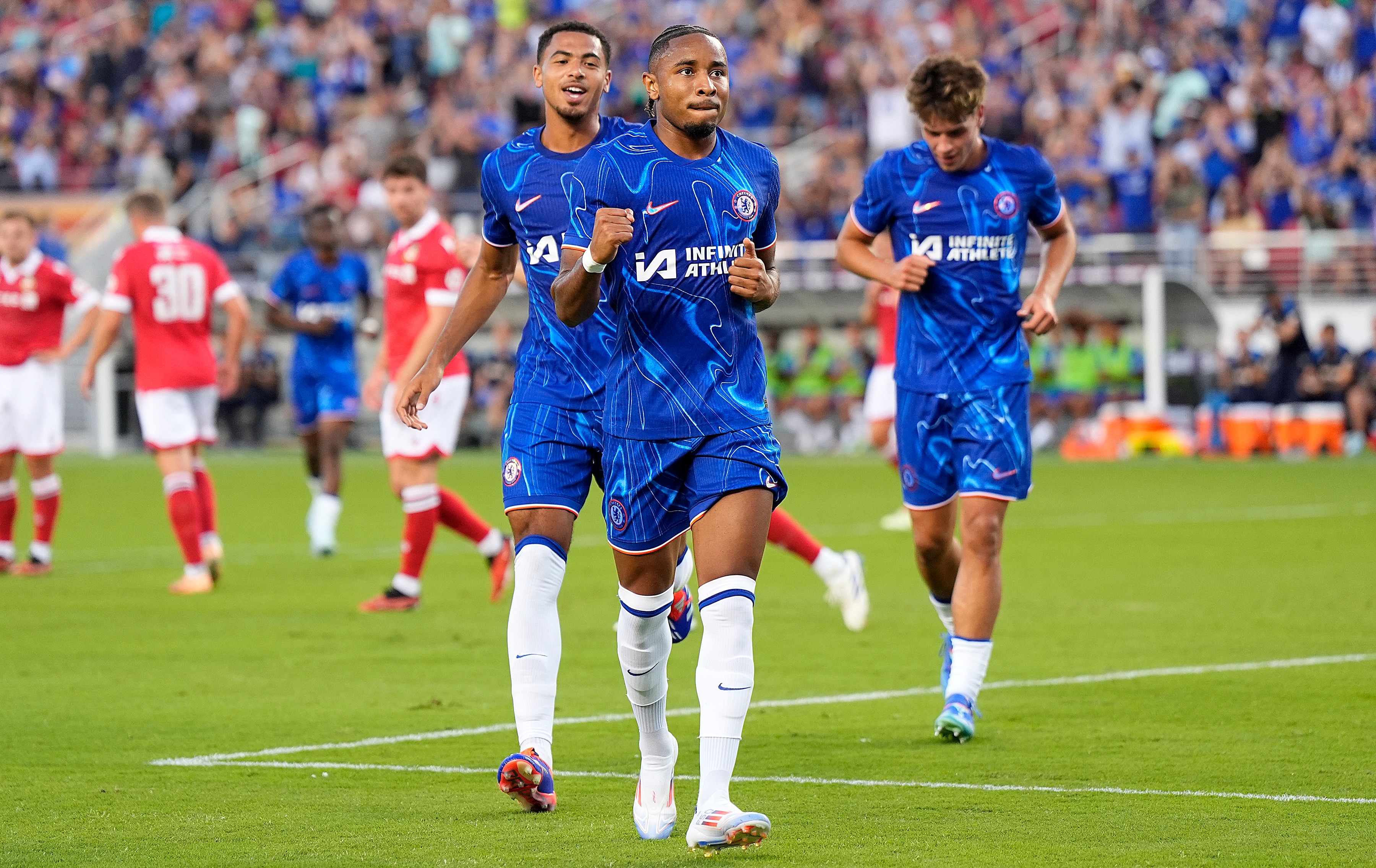 Christopher Nkunku scored as Chelsea played out a 2-2 draw with Wrexham