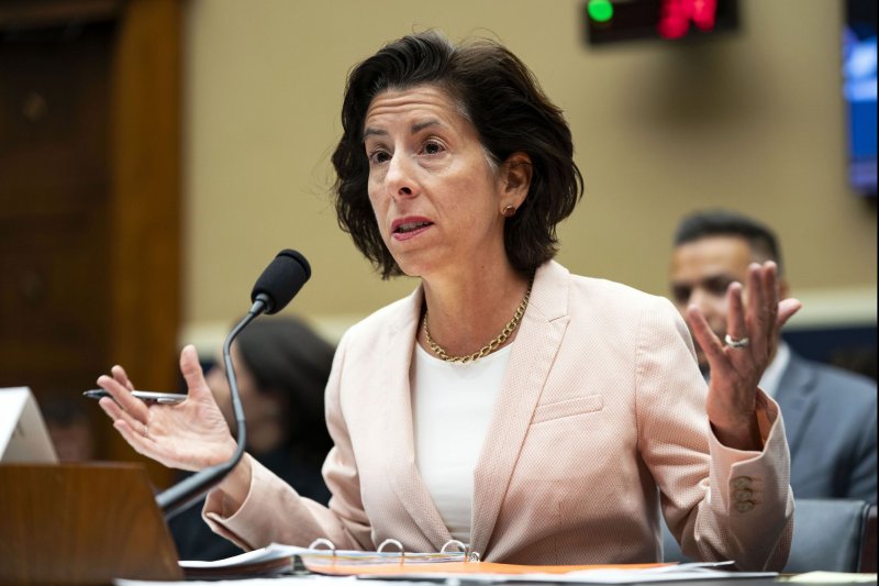 Commerce Secretary Gia Raimondo Friday recommended $575 in funding for 19 projects to boost coastal climate resiliences. The funds will come from the Inflation Reduction Act to help state, local and tribal governments mitigate the effects climate change. File Photo by Bonnie Cash/UPI