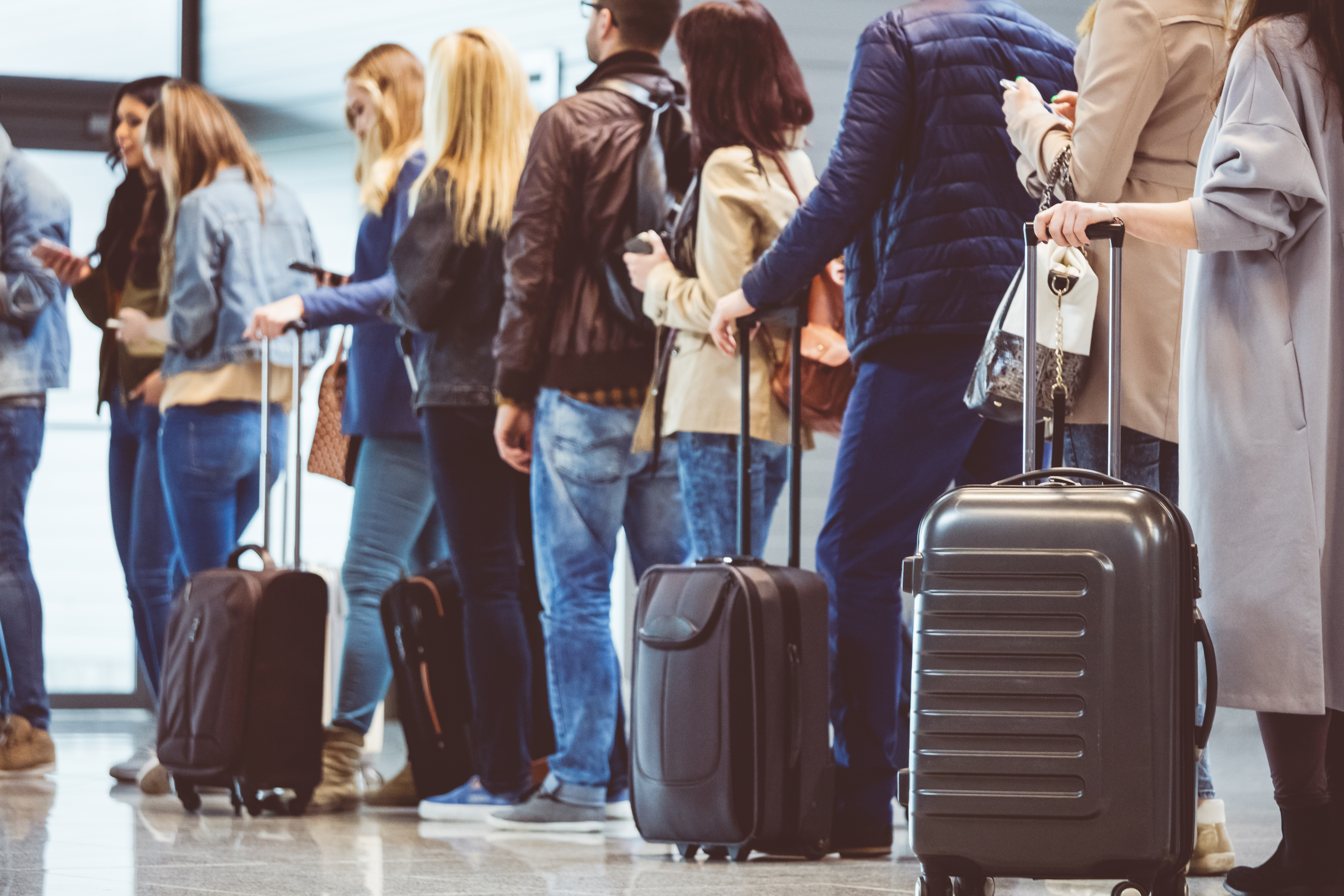 Gate lice are those people who start queuing up at the boarding gate way too early