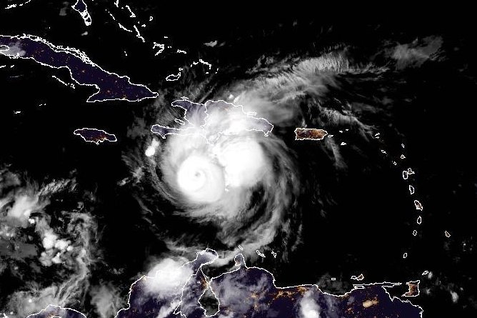 Hurricane Beryl, a Category 4 storm, churns through the Atlantic Ocean. It is expected to pass near Jamaica on Wednesday and the Cayman Islands on Thursday on its way eventually toward parts of Mexico. Photo courtesy NOAA