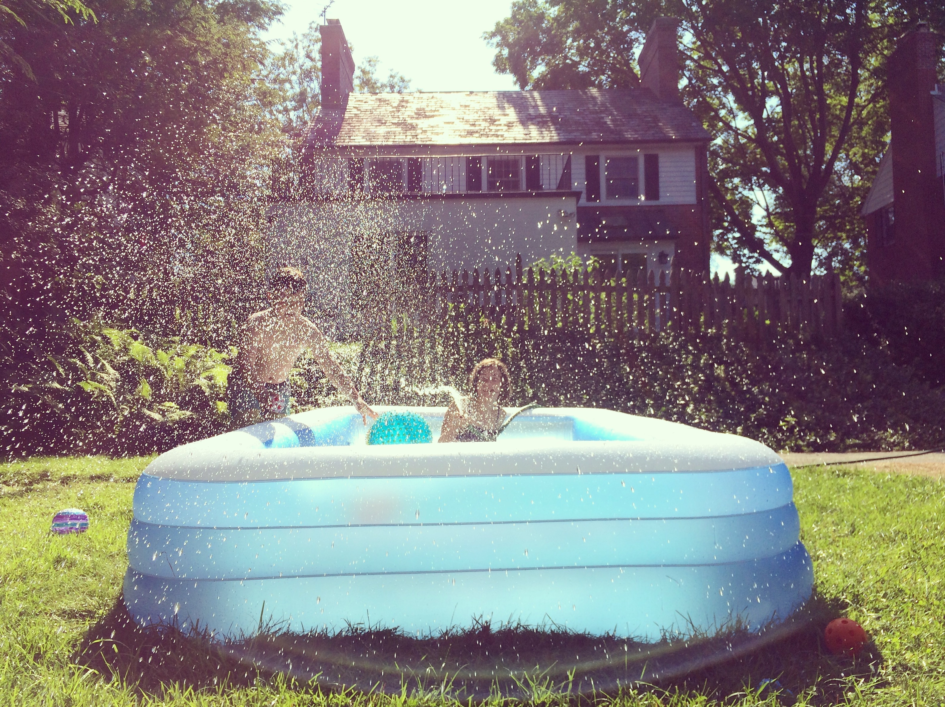 A woman shared her technique to keep her kiddie pool clean without changing out the water (stock photo)