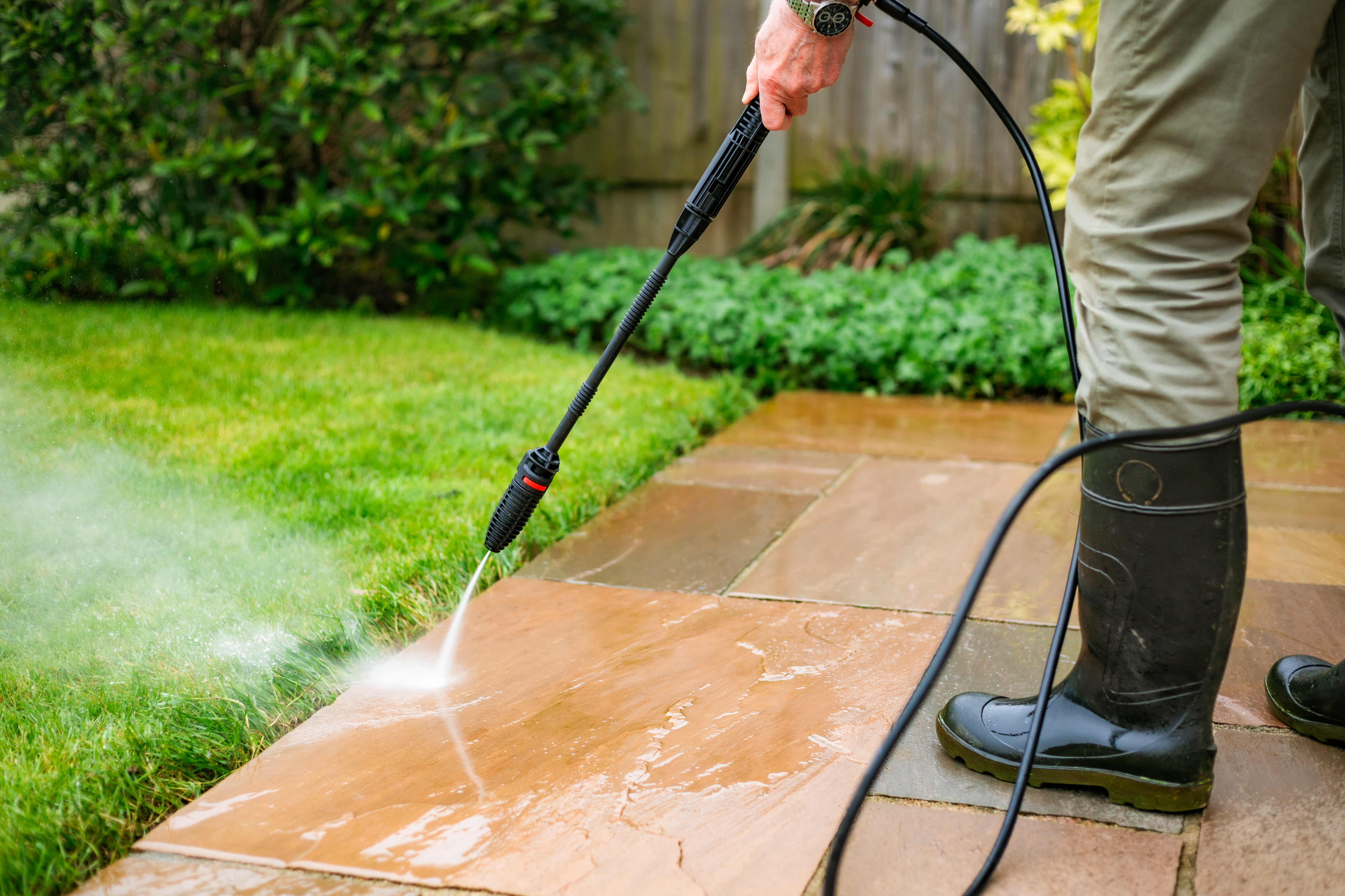 Patio slabs can be tricky to clean