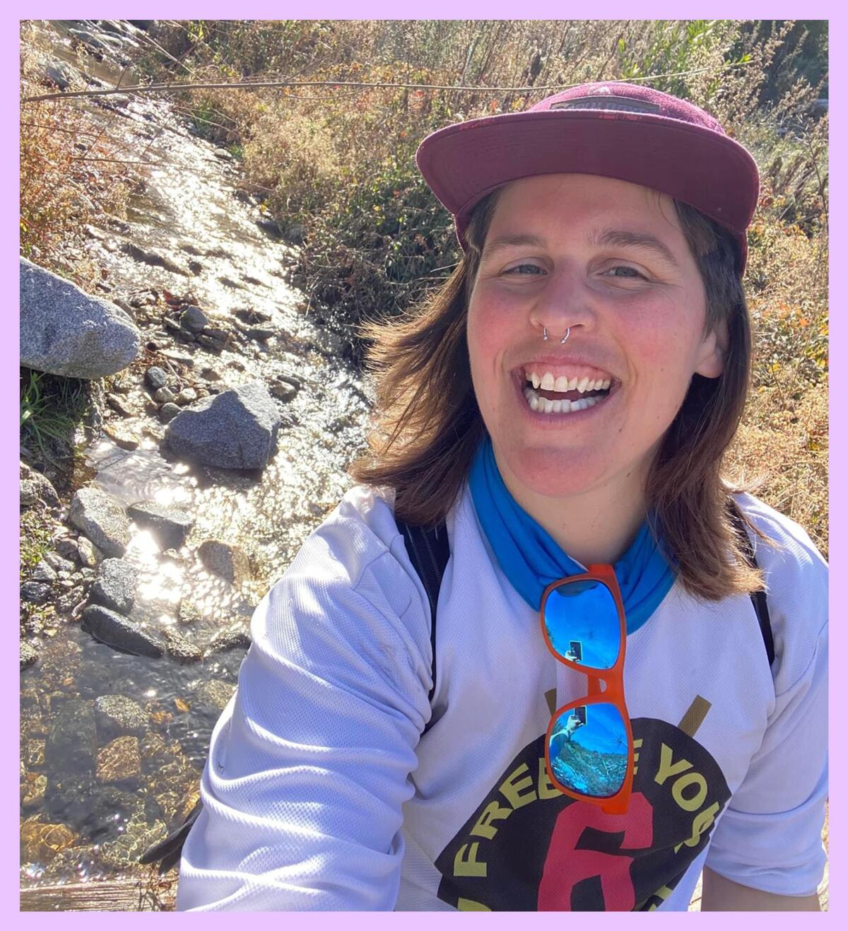 Jaclyn at Red Box Canyon in Angeles National Forest.