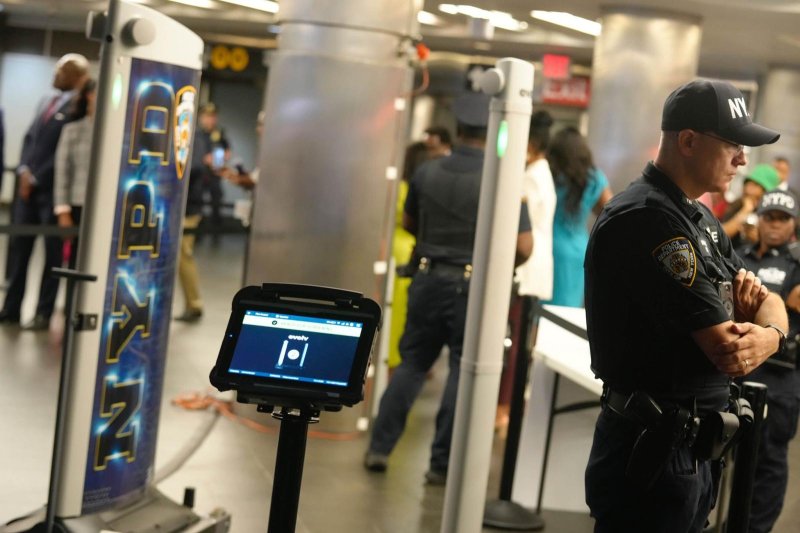 The New York Police Department is piloting new weapons scanners that have been installed at subway stations in the city for the first time in its history. Photo courtesy of Mayor Eric Adams/X