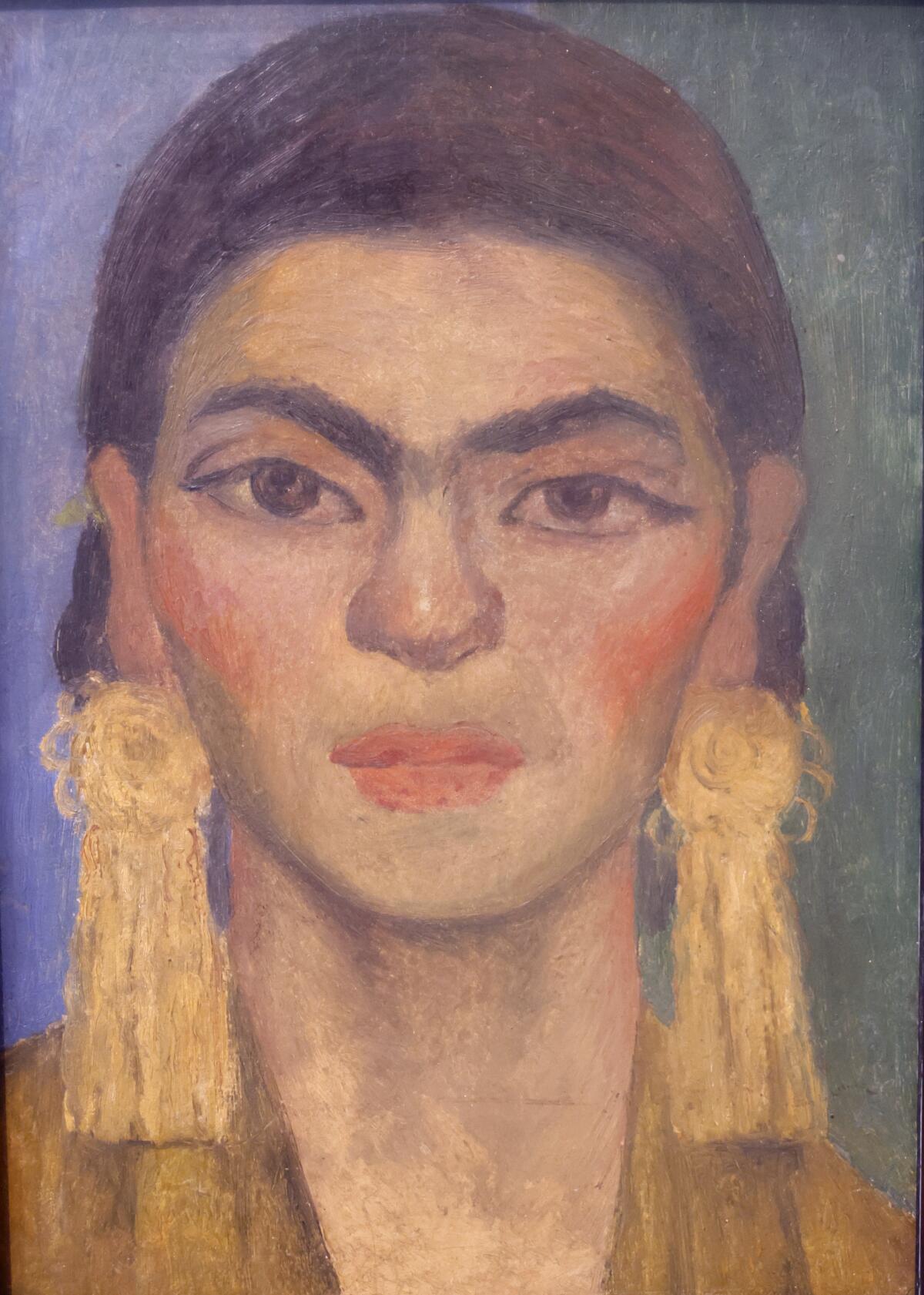 A view of Diego Rivera's portrait of Frida Kahlo at LACMA.