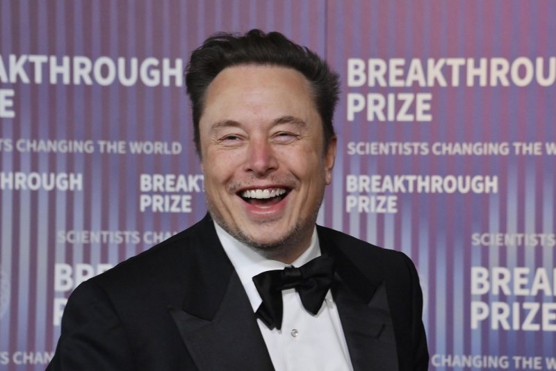 Elon Musk attends the 10th annual Breakthrough Prize ceremony at the Academy Museum of Motion Pictures in Los Angeles on Saturday, April 13, 2024. File Photo by Jim Ruymen/UPI