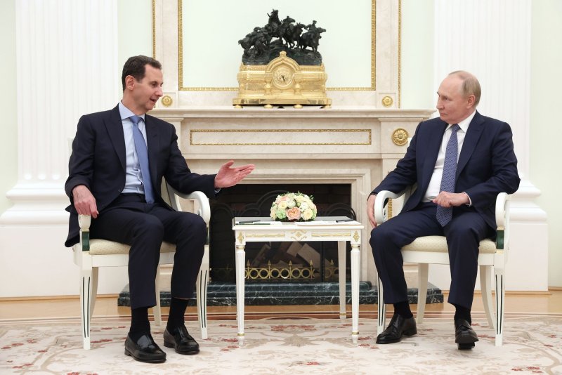 Russian President Vladimir Putin met with Syrian President Bashar al-Assad in Moscow, according to a Thursday morning Kremlin announcement. Photo by Valery Sharifulin/Sputnik/EPA-EFE