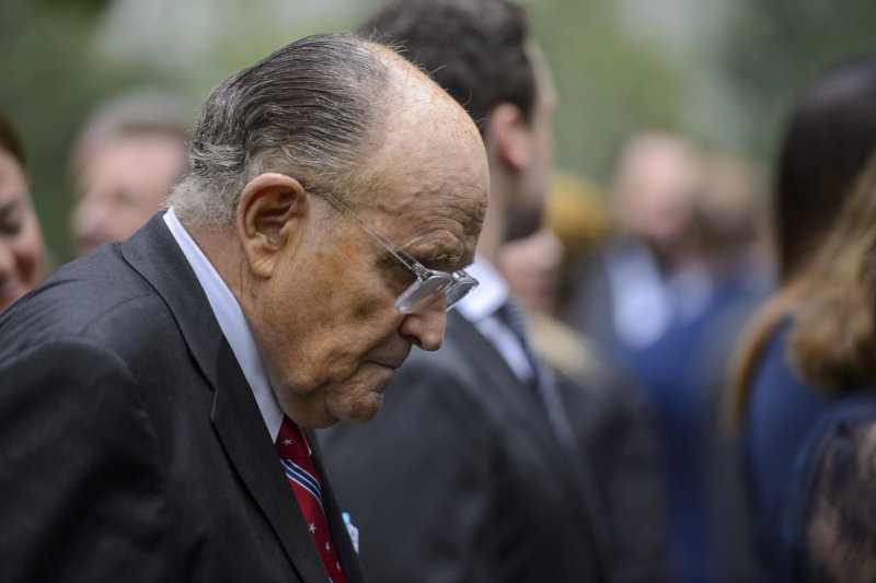 Former Trump campaign lawyer Rudy Giuliani was disbarred by the New York Appellate Division over false statements he made in his efforts to overturn the 2020 presidential election as a lawyer for Donadl Trump. File Photo by Bonnie Cash/UPI