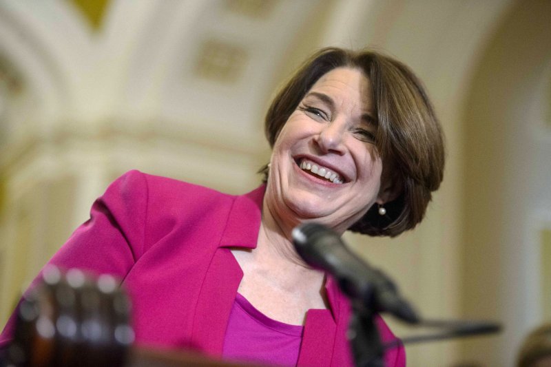 Minnesota Sen. Amy Klobuchar is now cancer free, the 64-year-old confirmed in a post on X Friday, which began with the sentence “I want to share an update about my health.” File Photo by Bonnie Cash/UPI