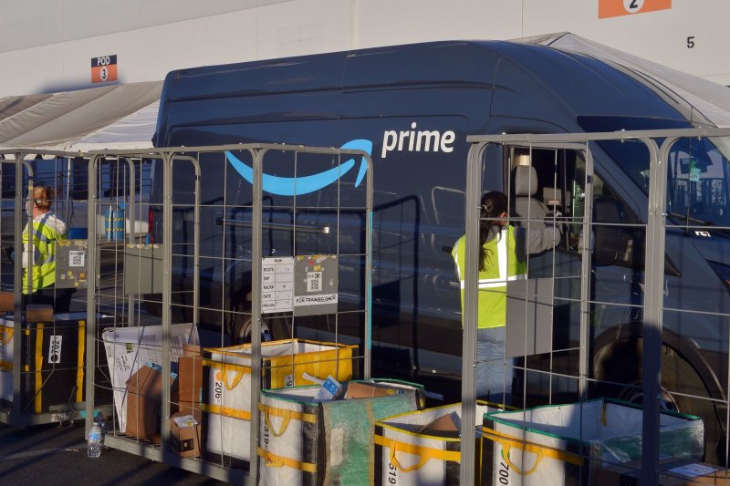 A Senate report said that Amazon Prime Days leads to more injuries among its warehouse workers. File Photo by Jim Ruymen/UPI