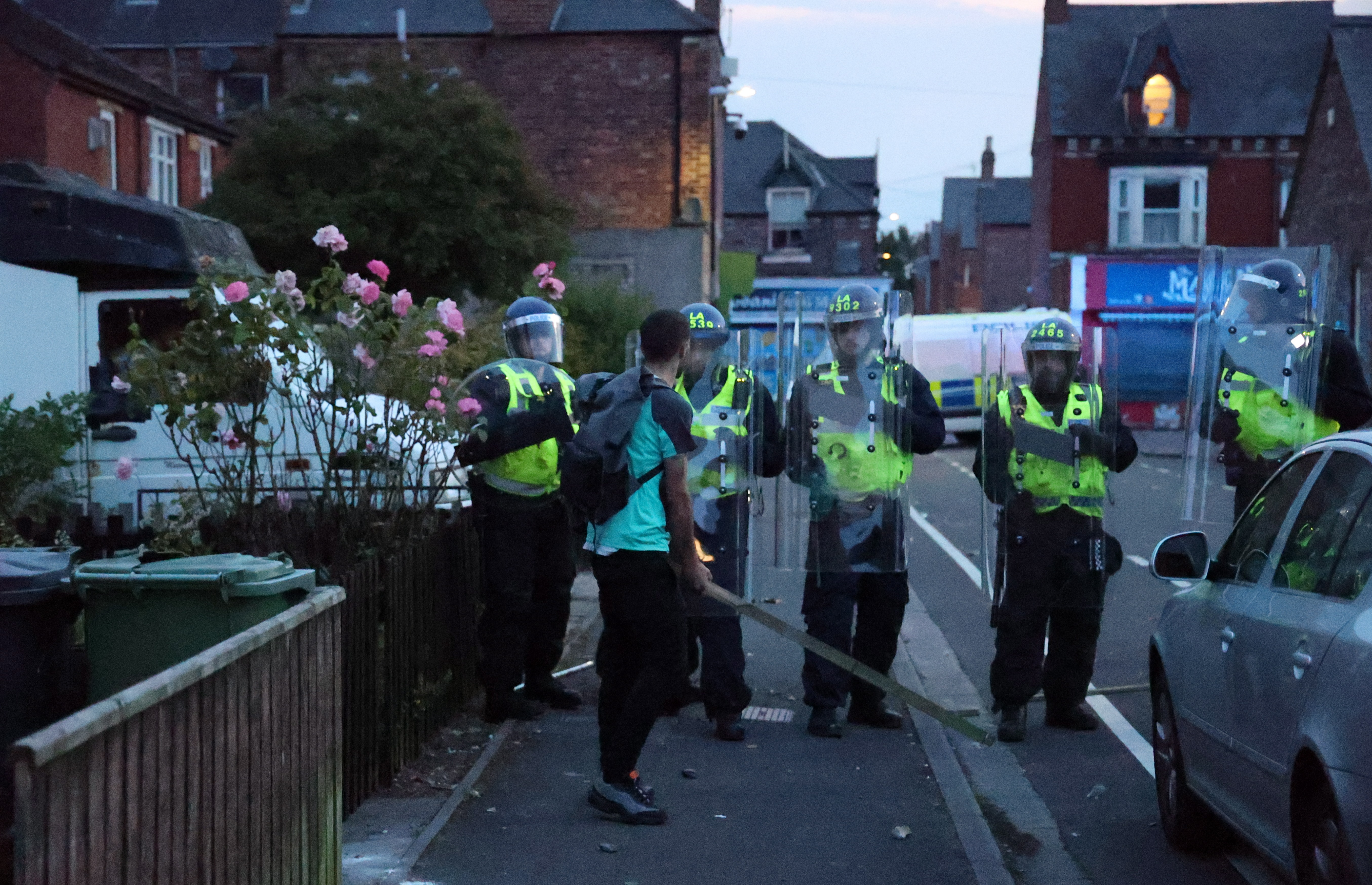 Police riot squad officers out after riots in Hartlepool