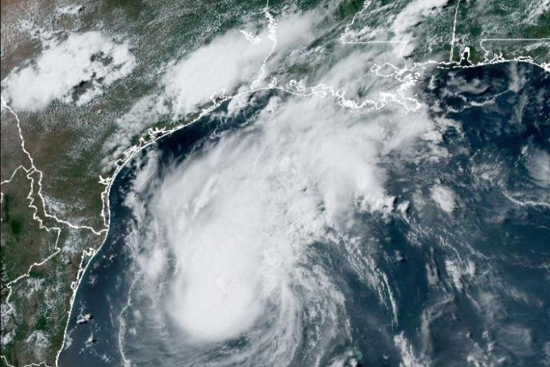 Tropical Storm Beryl was moving toward the Texas coast. Image by National Oceanic and Atmospheric Administration.