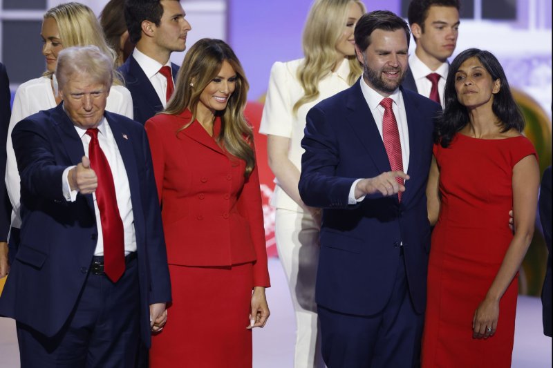 Sen. J.D. Vance, R-Ohio, is expected to join Donald Trump in Michigan Saturday for his first campaign rally as Trump's vice president pick. Photo by Tannen Maury/UPI